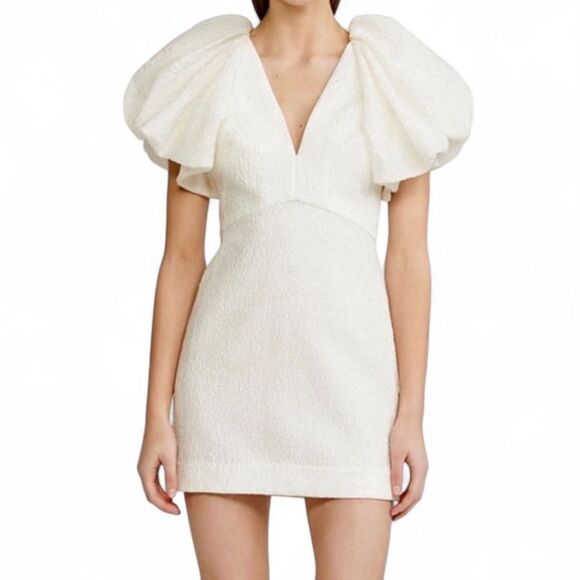 Acler Dresses & Skirts - Acler Brocade Raven Puff Sleeve Mini Dress